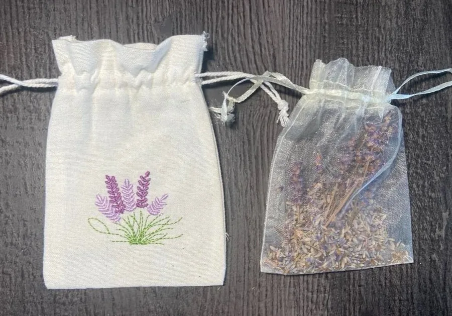 Two sachets of dried PEI lavender from Cassidy Farms