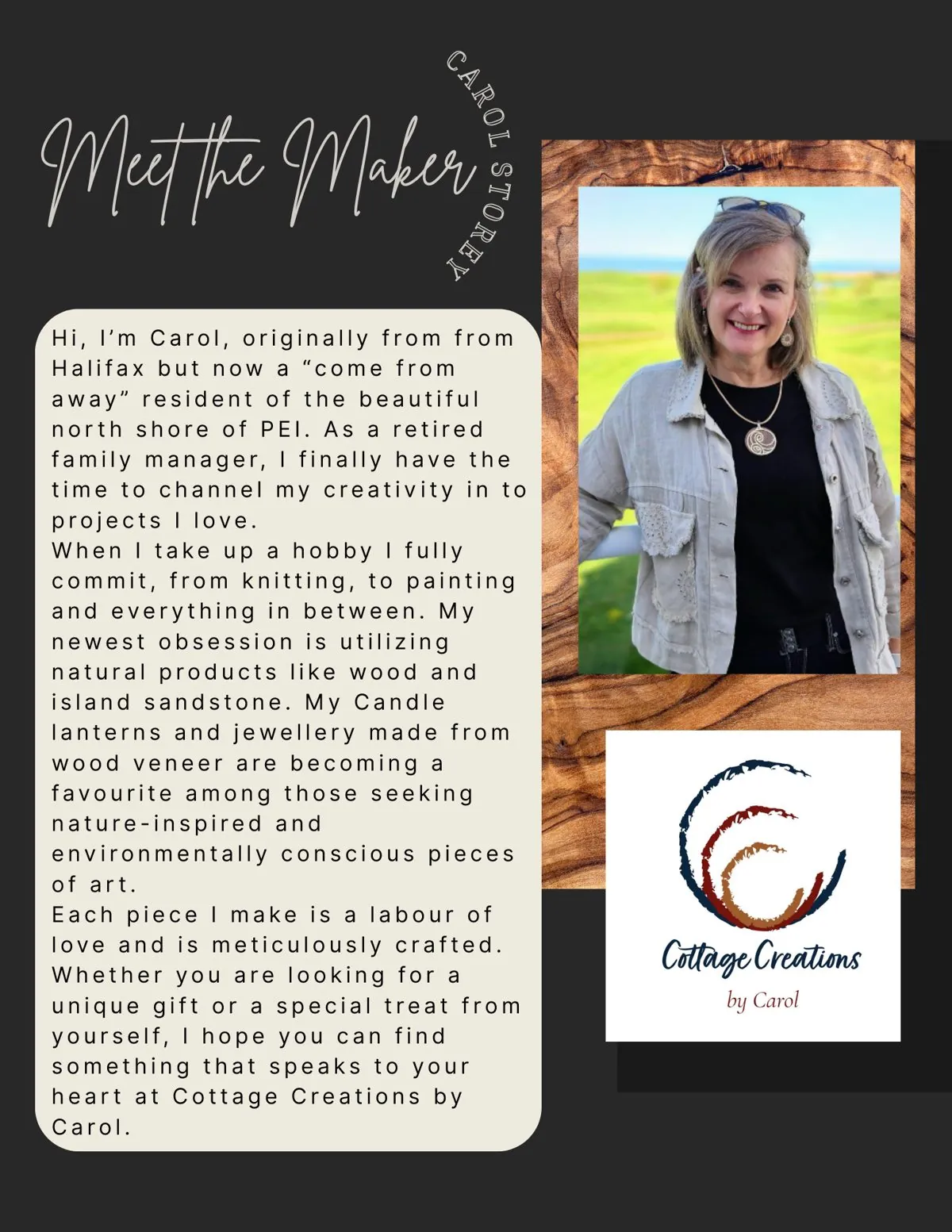 Meet the Maker poster: Carol Storey, Cottage Creations by Carol